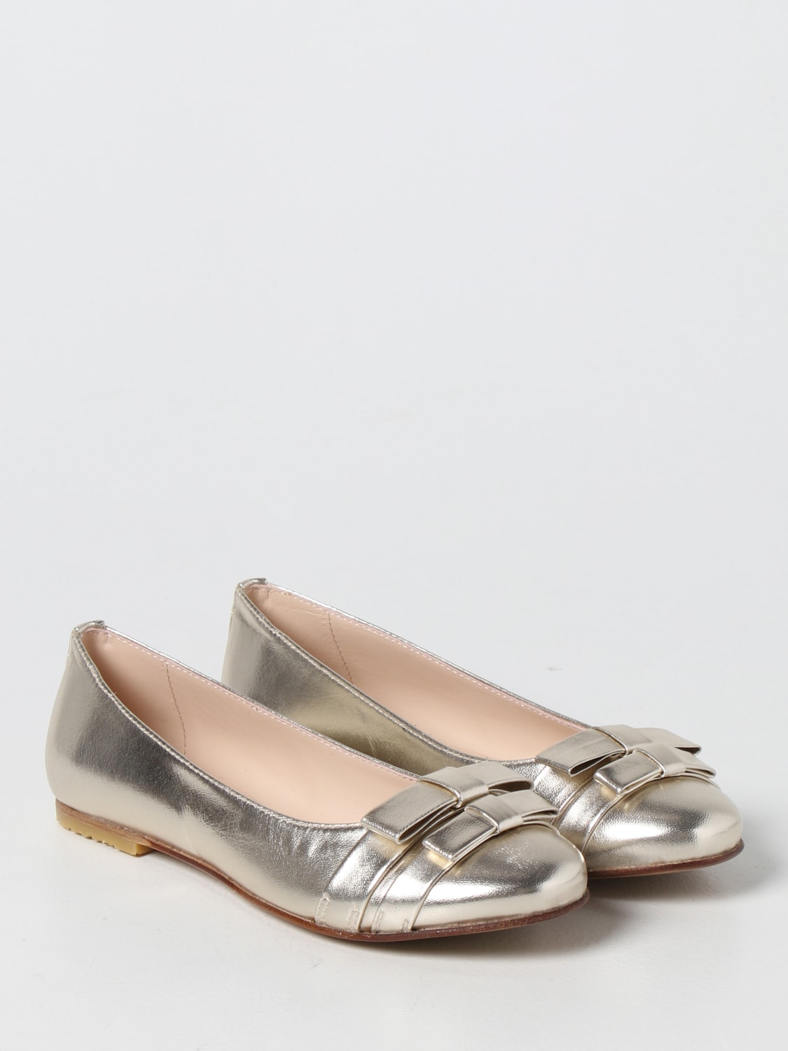 MONTELPARE TRADITION SHOES: Montelpare Tradition ballerinas in laminated leather, Gold - Img 2