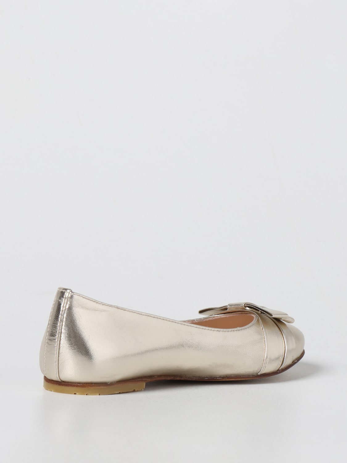 MONTELPARE TRADITION SHOES: Montelpare Tradition ballerinas in laminated leather, Gold - Img 3