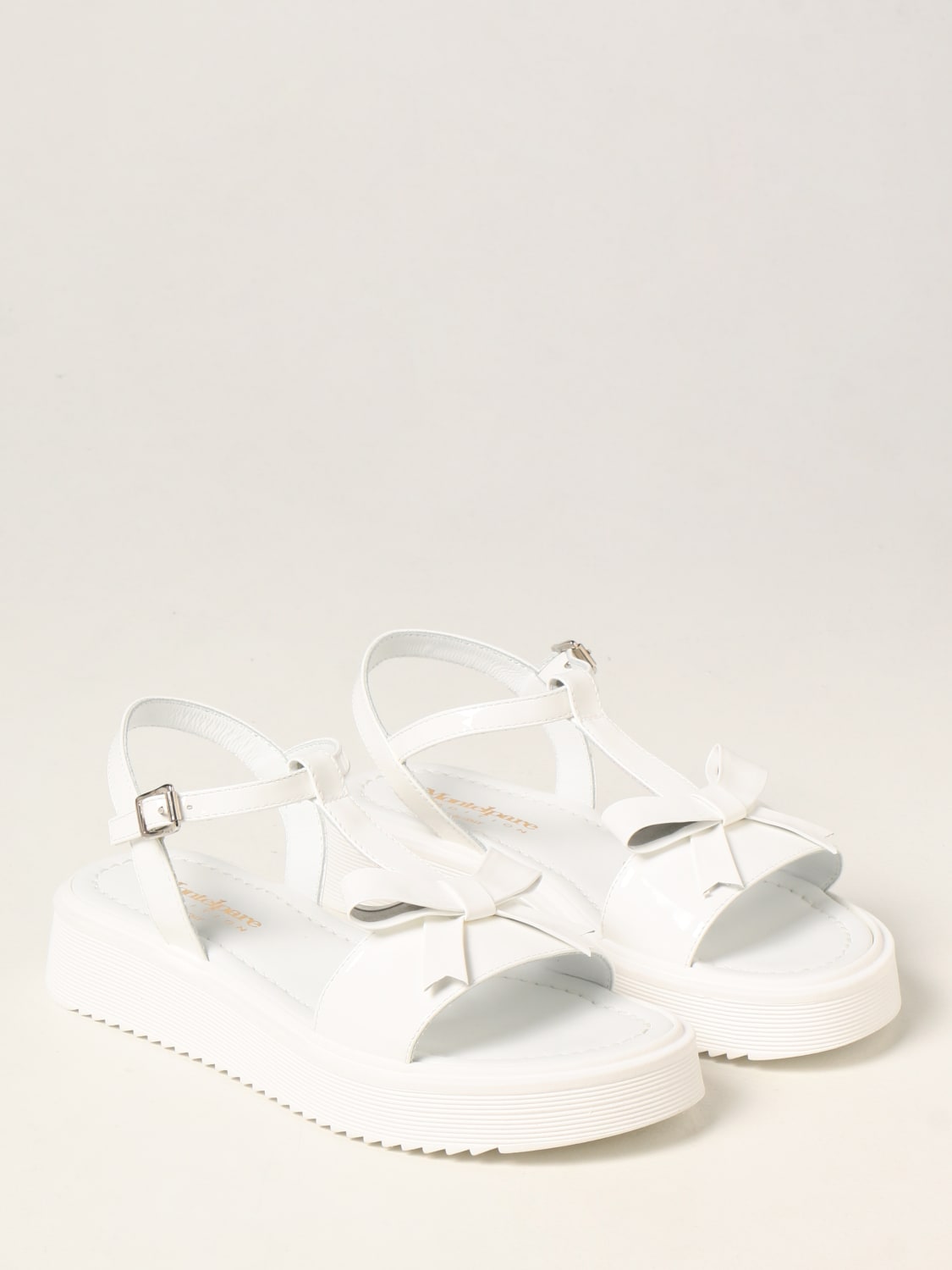 MONTELPARE TRADITION SHOES: Montelpare Tradition patent leather sandal, White - Img 2