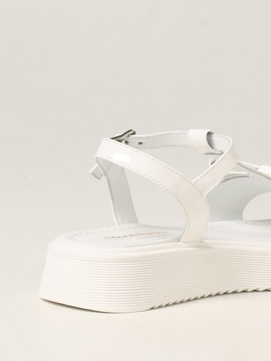 MONTELPARE TRADITION SHOES: Montelpare Tradition patent leather sandal, White - Img 3