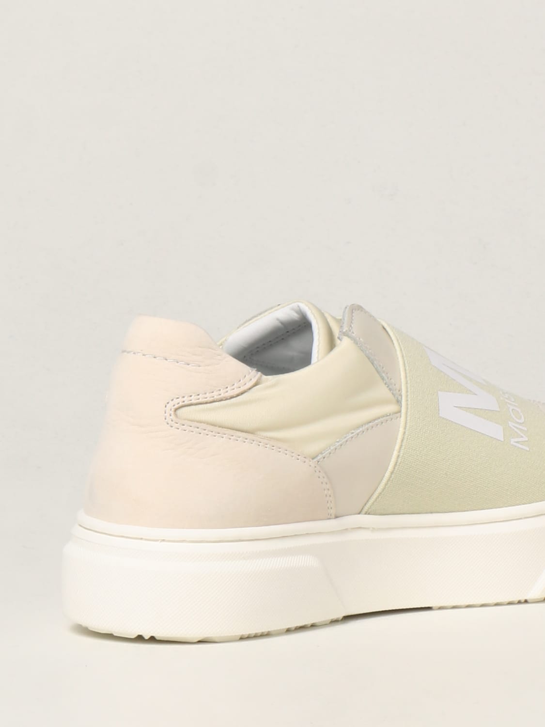 MM6 MAISON MARGIELA SHOES: MM6 Maison Margiela sneakers in nylon and suede, Yellow Cream - Img 3