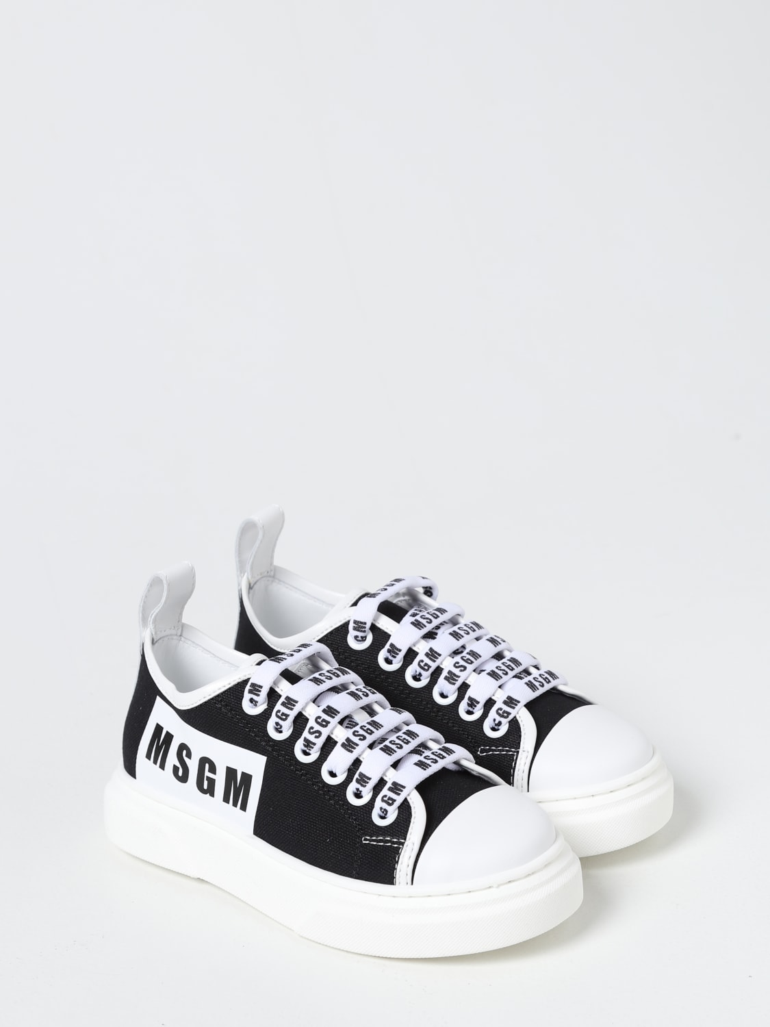 MSGM KIDS SHOES: MSGM Kids sneakers in canvas, Black - Img 2
