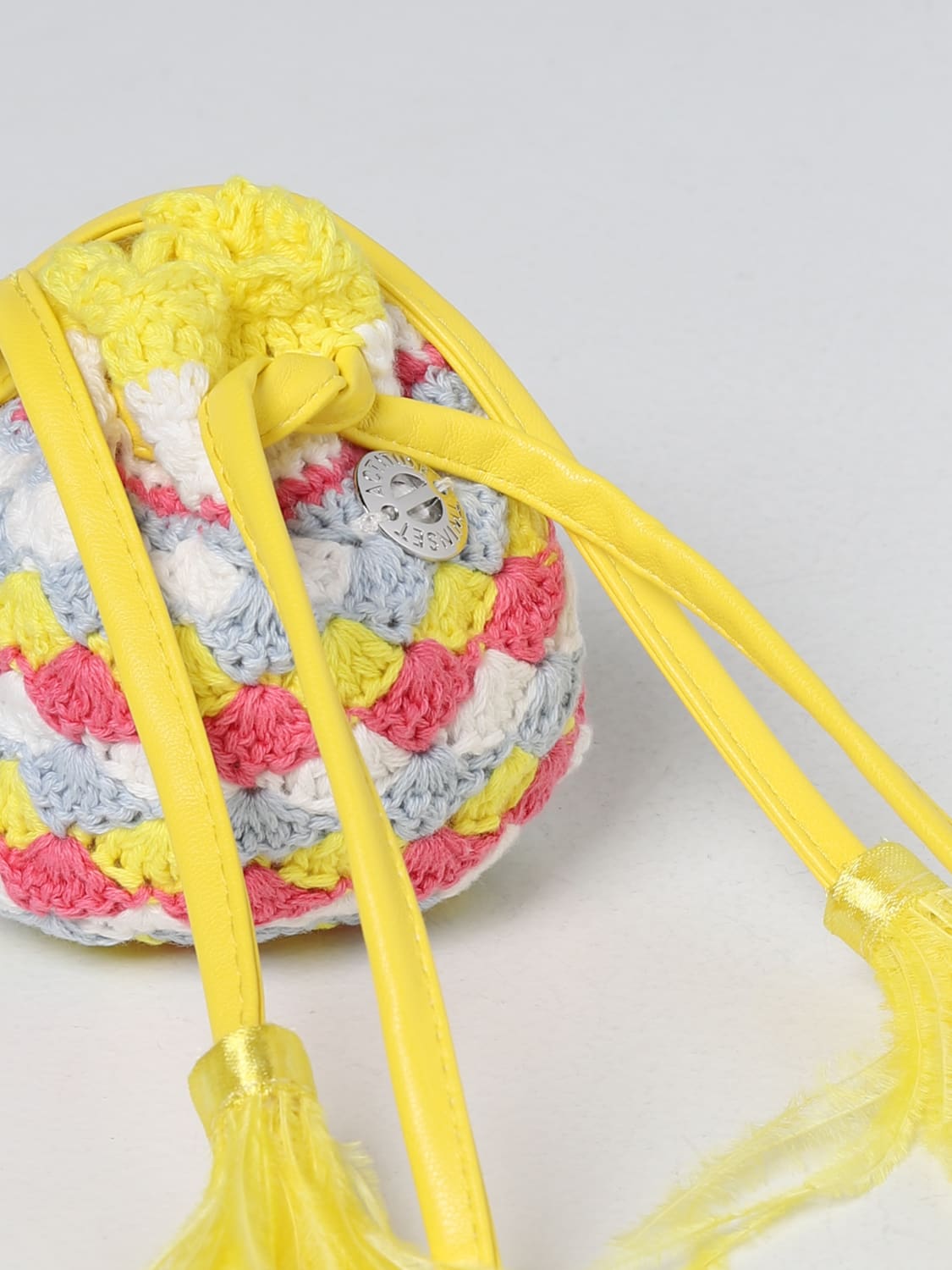 TWINSET ACTITUDE MINI BAG: Twinset-Actitude mini knitted bag, Multicolor - Img 4