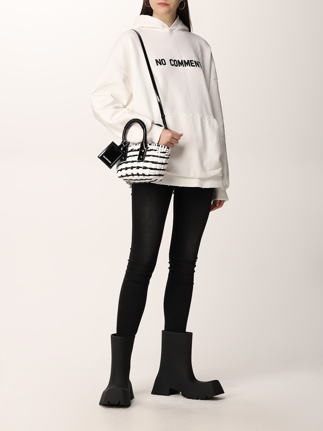 BALENCIAGA SWEATSHIRT: Balenciaga Damen Sweatshirt, Weiß - Img 2