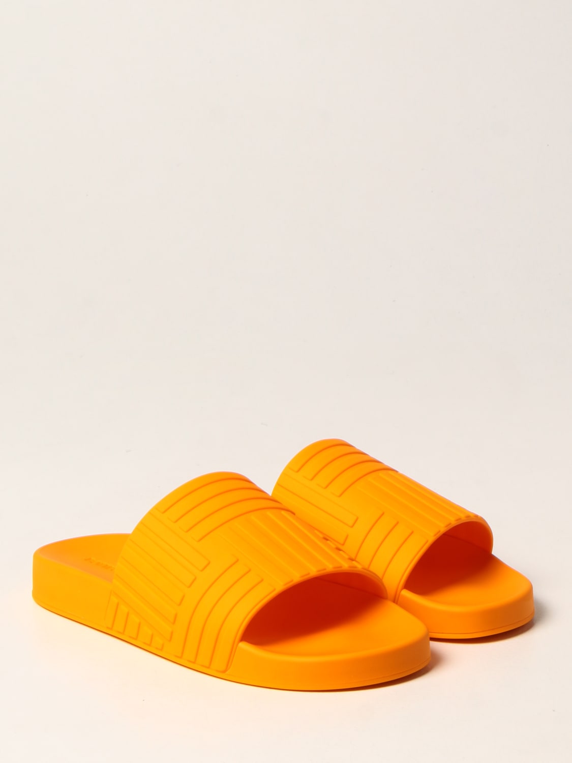 BOTTEGA VENETA SANDALEN: Bottega Veneta Slide-Sandale aus Gummi, Orange - Img 2