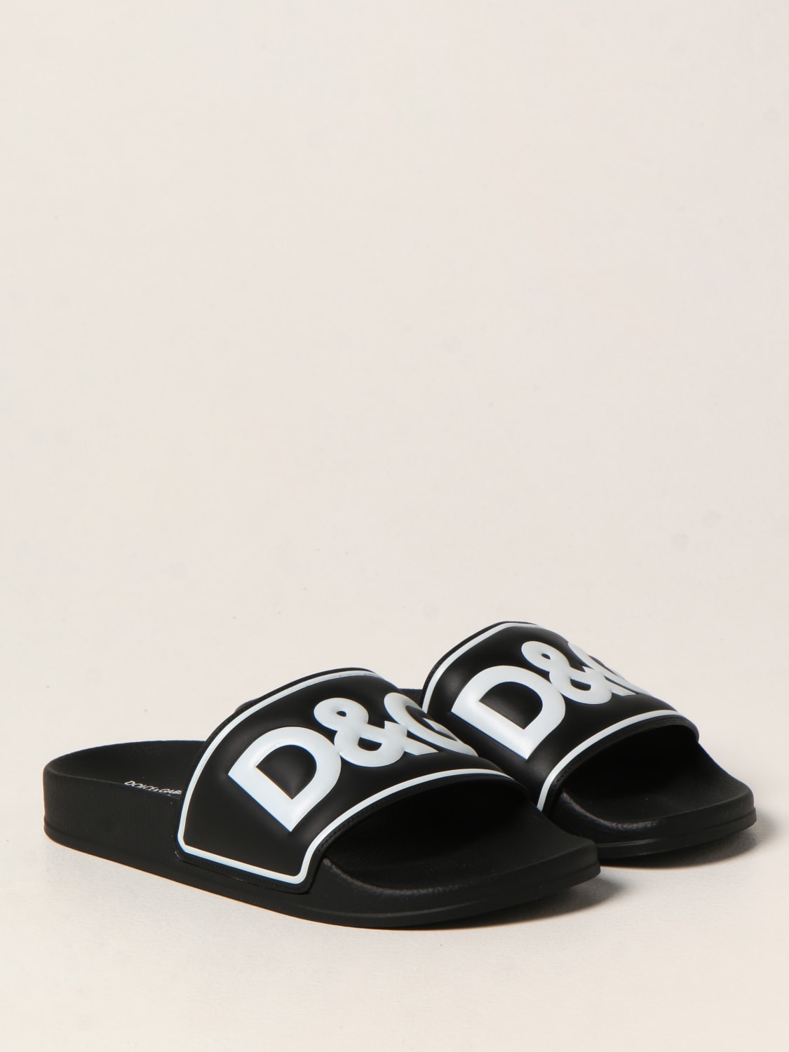 DOLCE & GABBANA ZAPATOS: Sandalias Dolce & Gabbana con logo, Negro - Img 2