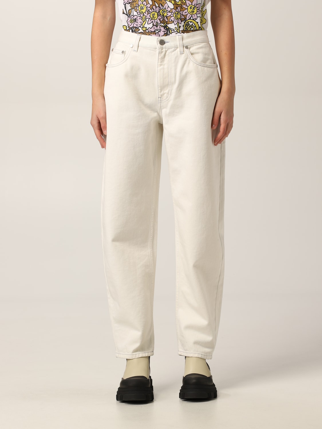 MCQ JEANS: McQ denim jeans, White - Img 1