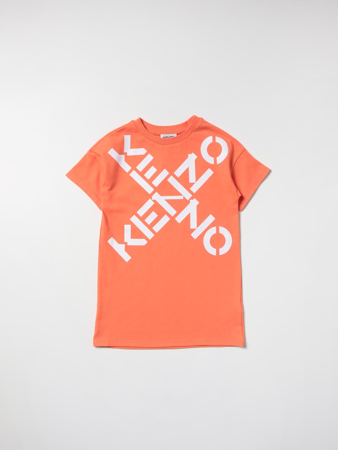 KENZO KIDS ФУТБОЛКА: Платье Детское Kenzo Junior, Оранжевый - Img 1