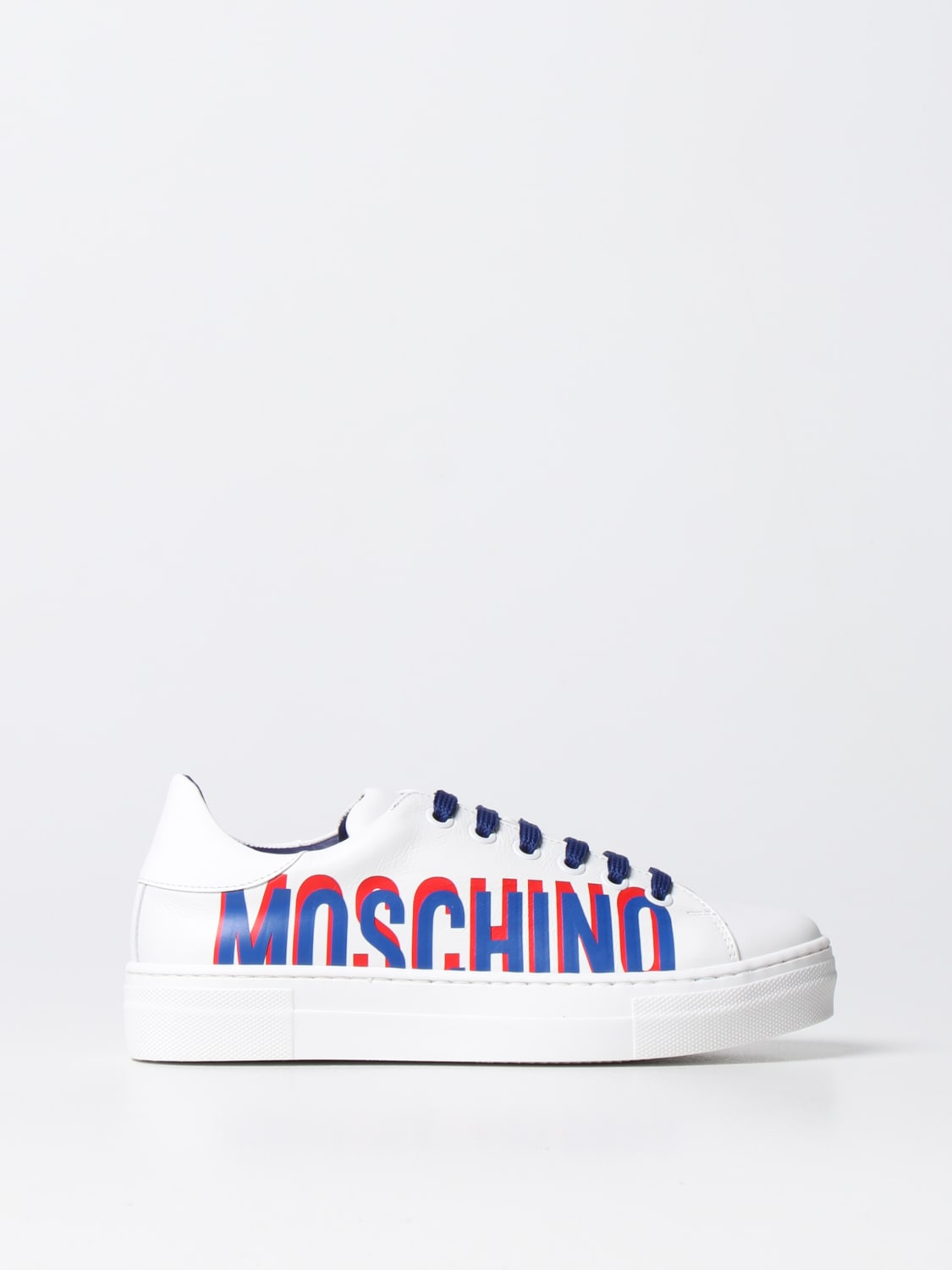 MOSCHINO TEEN 신발: 신발 소년 Moschino Teen, 화이트 - Img 1