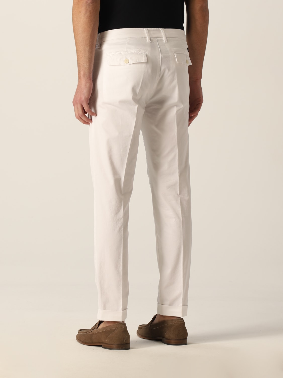 FAY PANTS: Fay pants in stretch cotton, White - Img 2