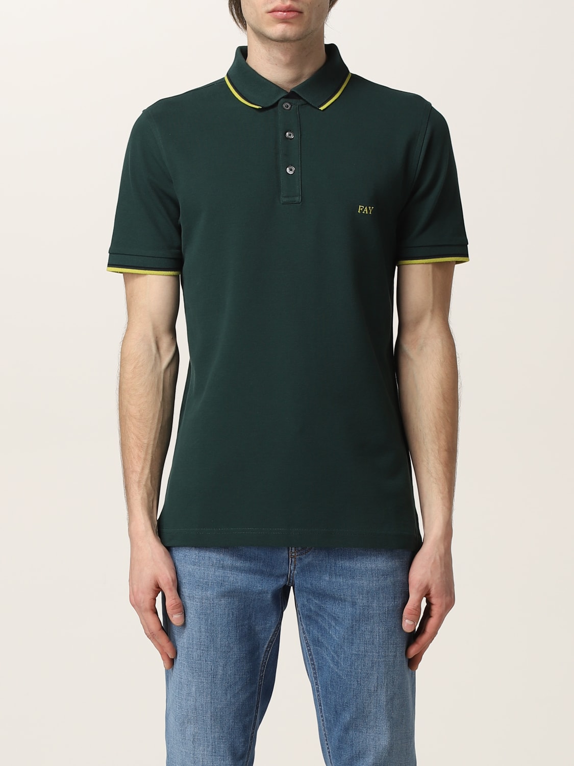 FAY POLO: Fay Herren Polo, Grün - Img 1