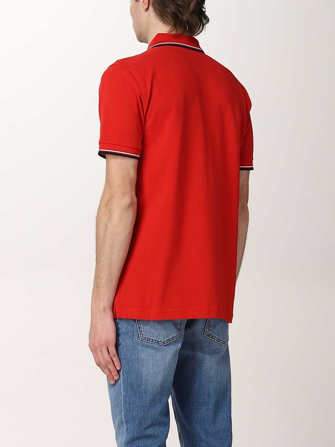 FAY POLO SHIRT: Fay polo shirt with embroidered logo, Red - Img 2