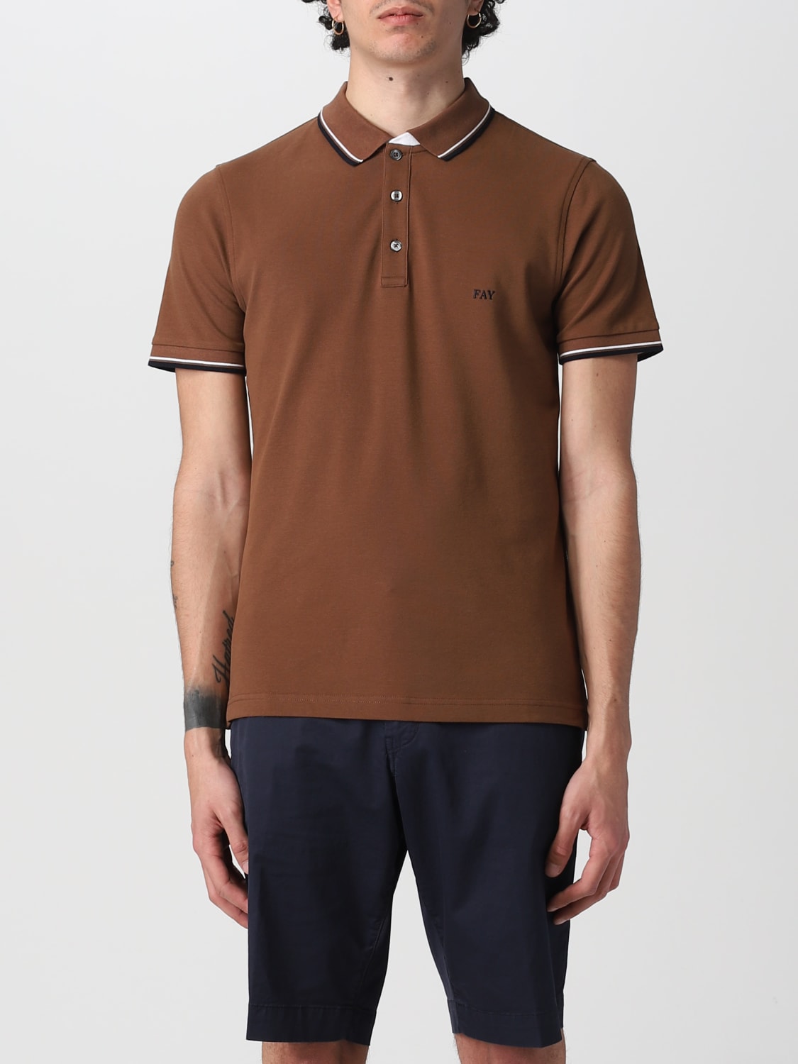 FAY POLO: Fay Herren Polo, Beige - Img 1