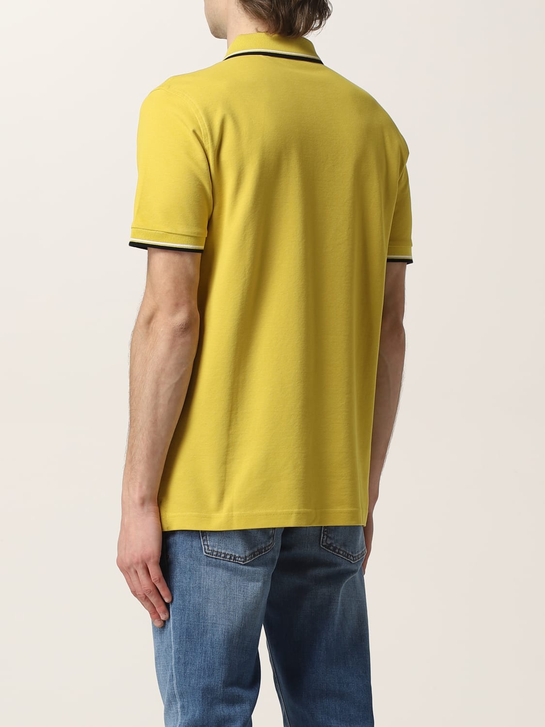 FAY POLO SHIRT: Fay polo shirt with embroidered logo, Straw Yellow - Img 2