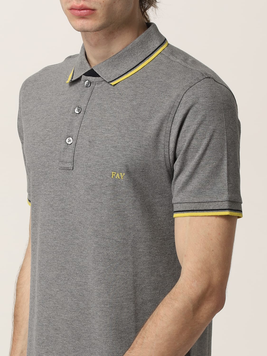 FAY POLO: Fay Herren Polo, Platinum - Img 3