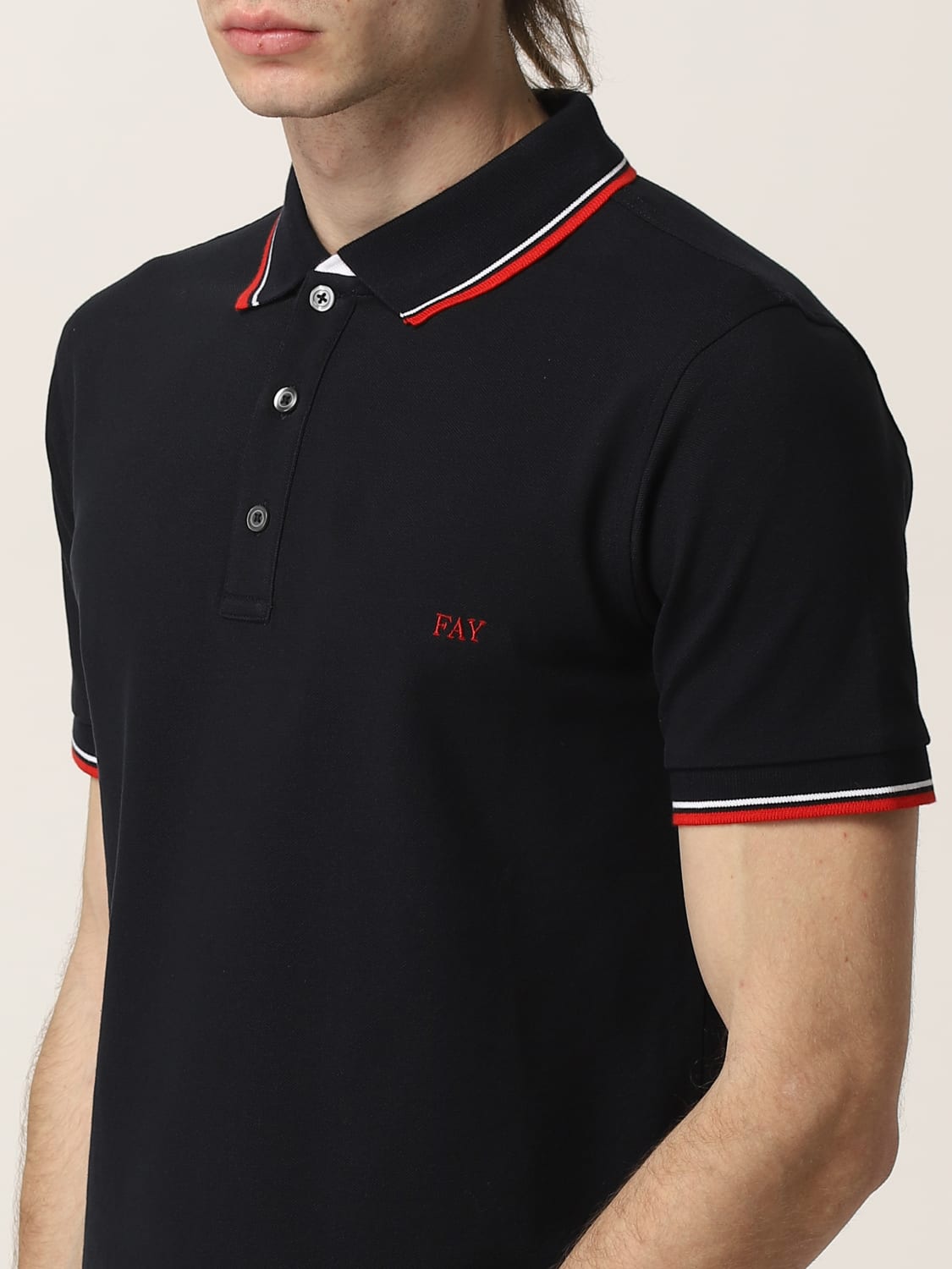 FAY POLO: Fay Herren Polo, Blau 1 - Img 3