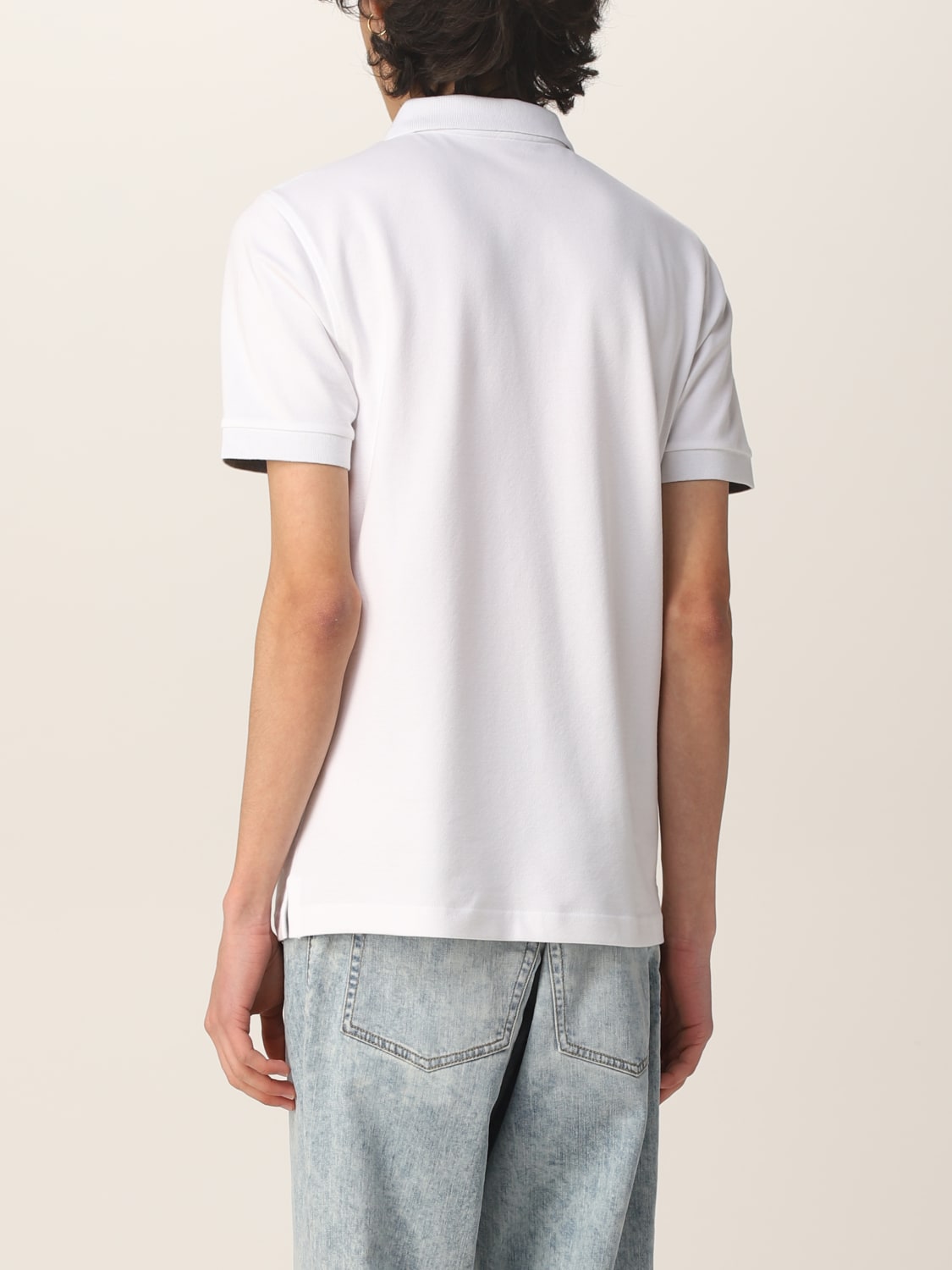 FAY POLO: Polo Fay in cotone stretch con logo, Bianco - Img 2