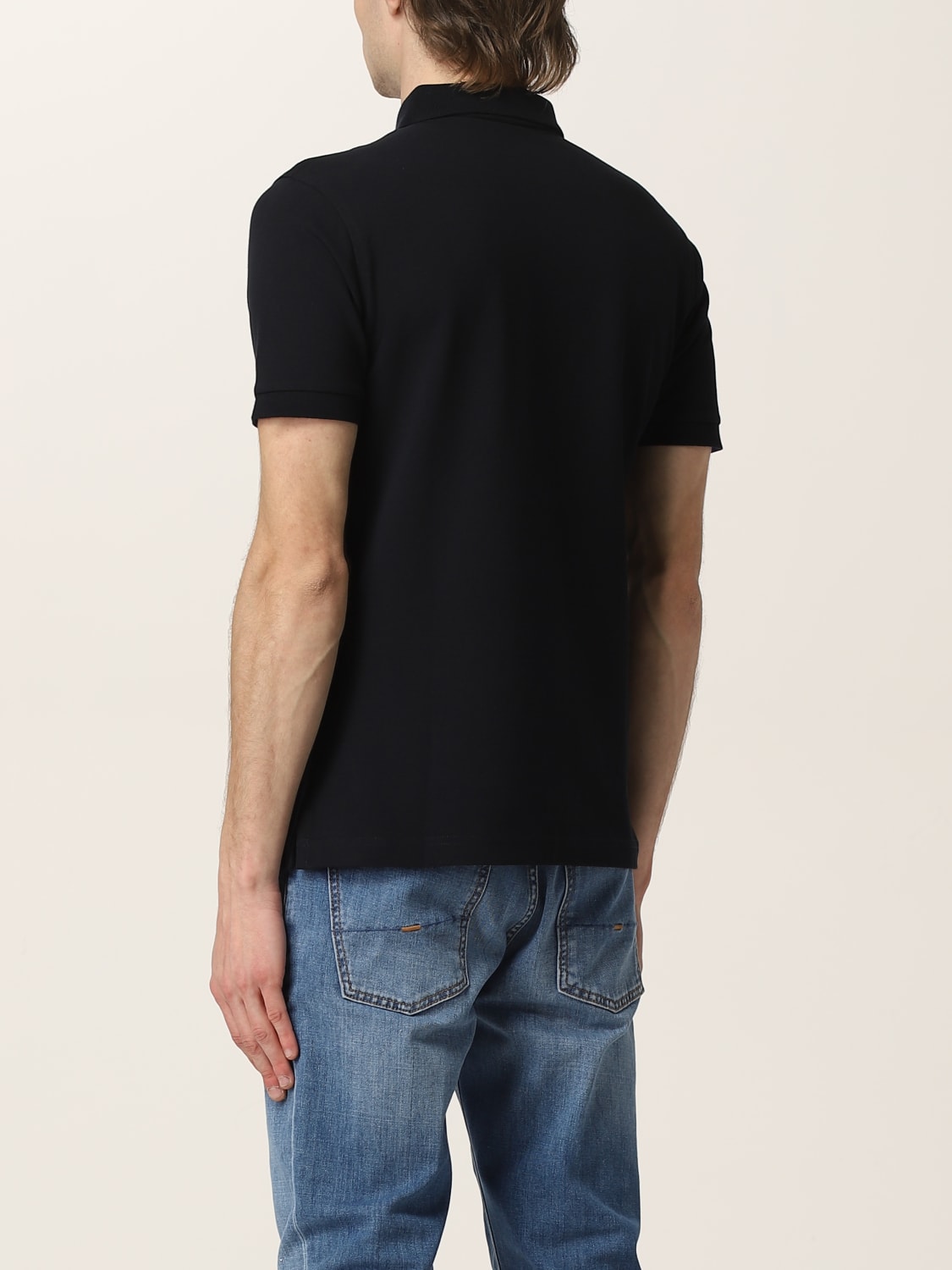 FAY POLO SHIRT: Fay stretch cotton polo shirt with logo, Blue - Img 2