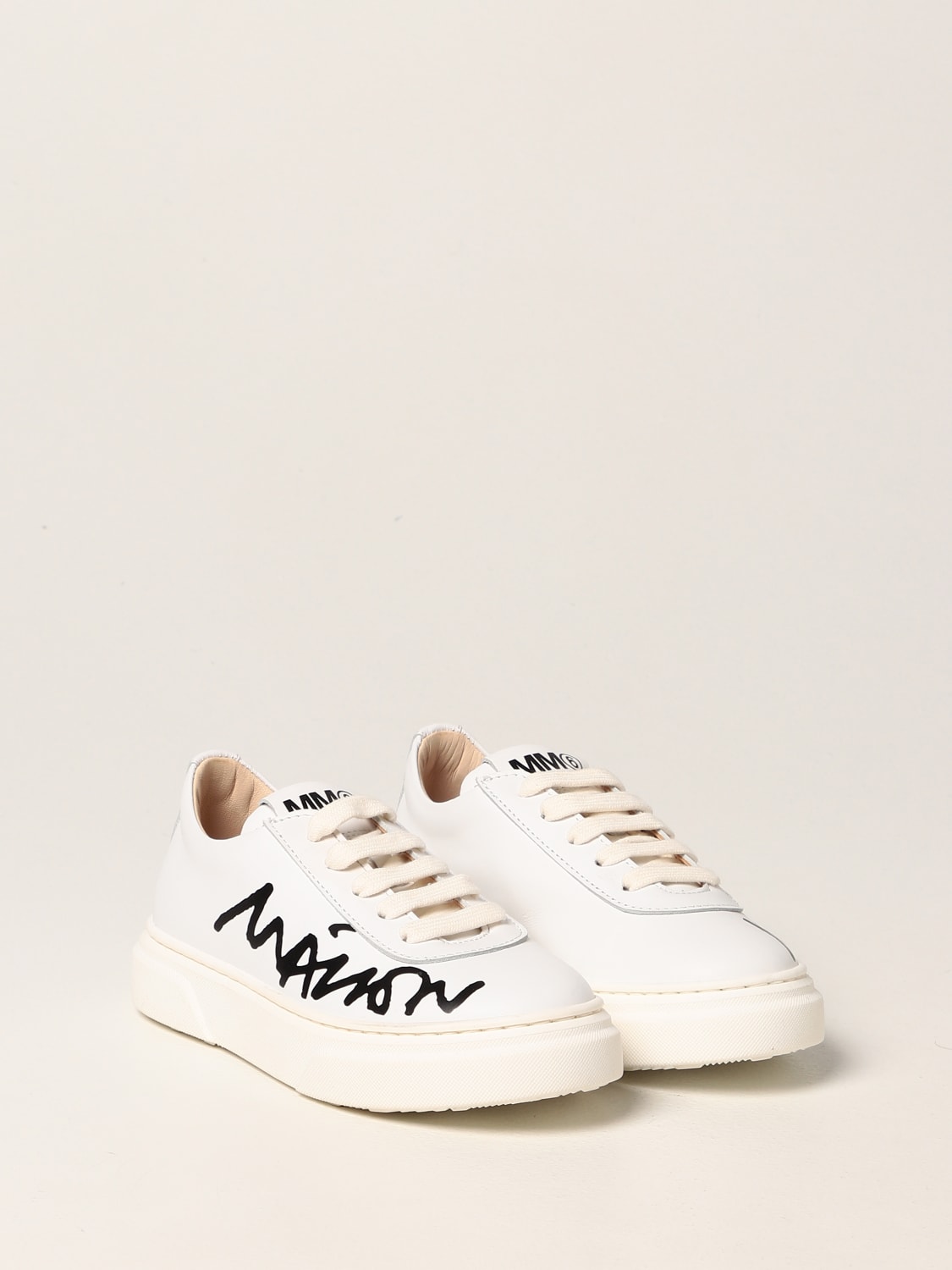 Mm6 Maison Margiela Outlet Sneakers in pelle Bianco Scarpe Mm6 Maison Margiela 70336 online su GIGLIO.COM