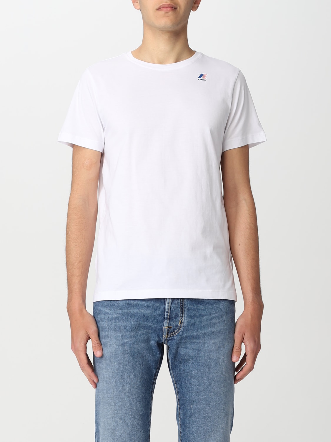 Tシャツ・カットソー K WAY Men T Shirts K007JE0 001 White K-WAY: T-shirt men - White | K-Way t-shirt K007JE0 online at