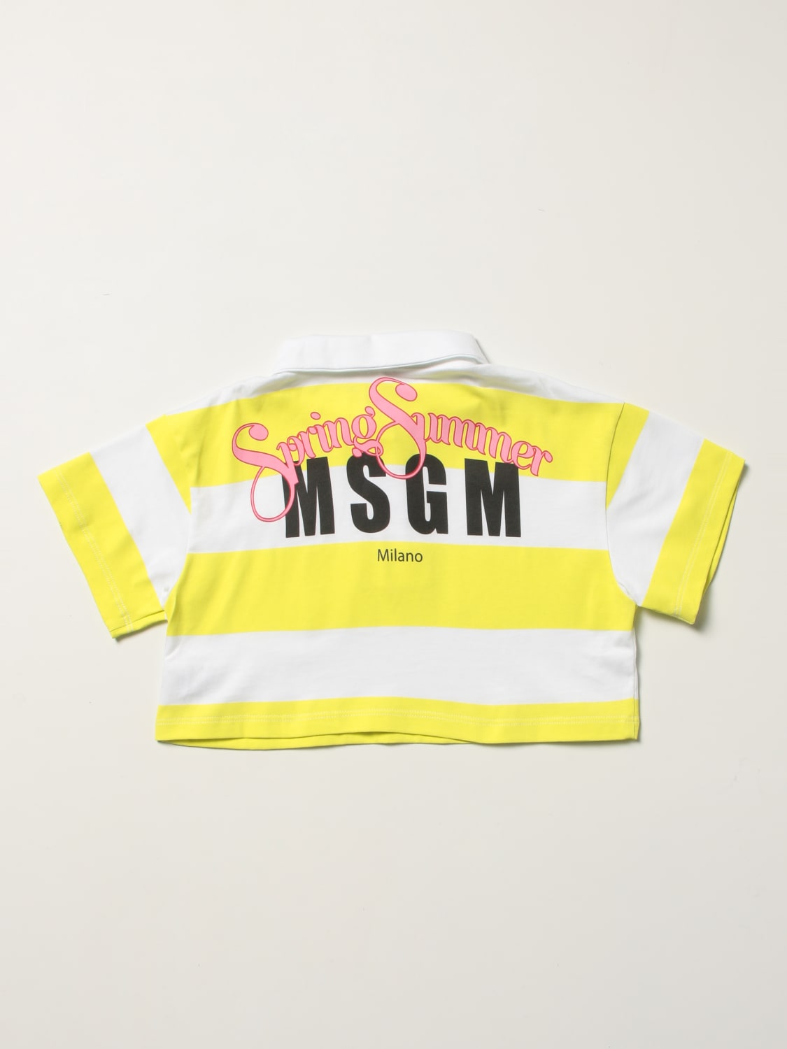 MSGM KIDS 폴로 셔츠: 폴로 셔츠 소년 MSGM Kids, 옐로우 - Img 2