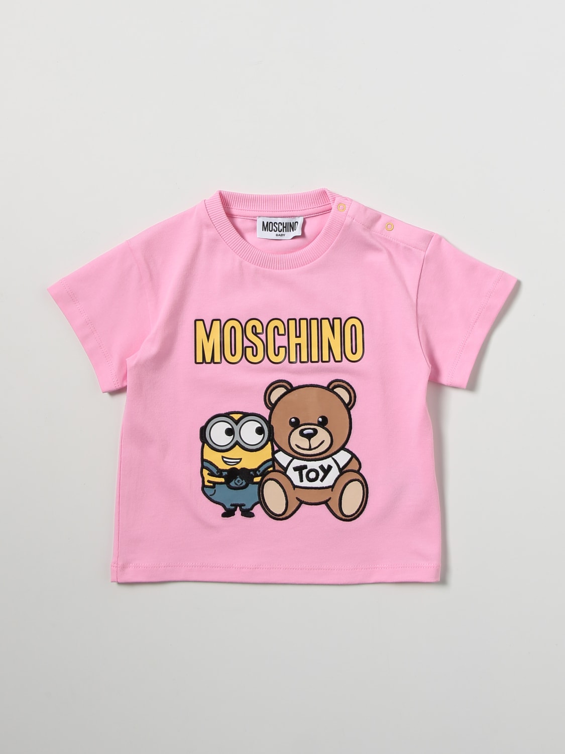 MOSCHINO 티셔츠: 티셔츠 소년 Moschino Baby, 핑크 - Img 1