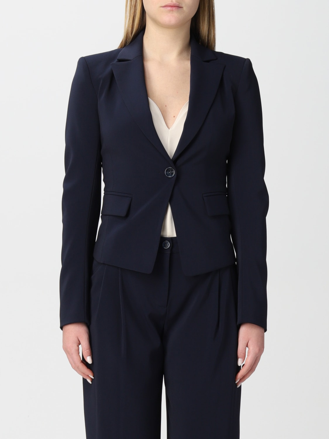 PATRIZIA PEPE BLAZER: Blazer women Patrizia Pepe, Blue - Img 1