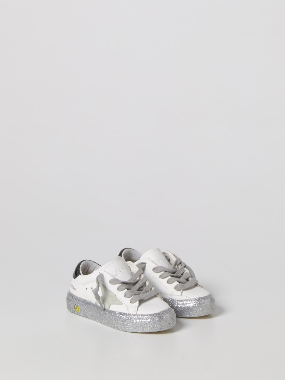 GOLDEN GOOSE SNEAKERS: Golden Goose May leather sneakers, White - Img 2