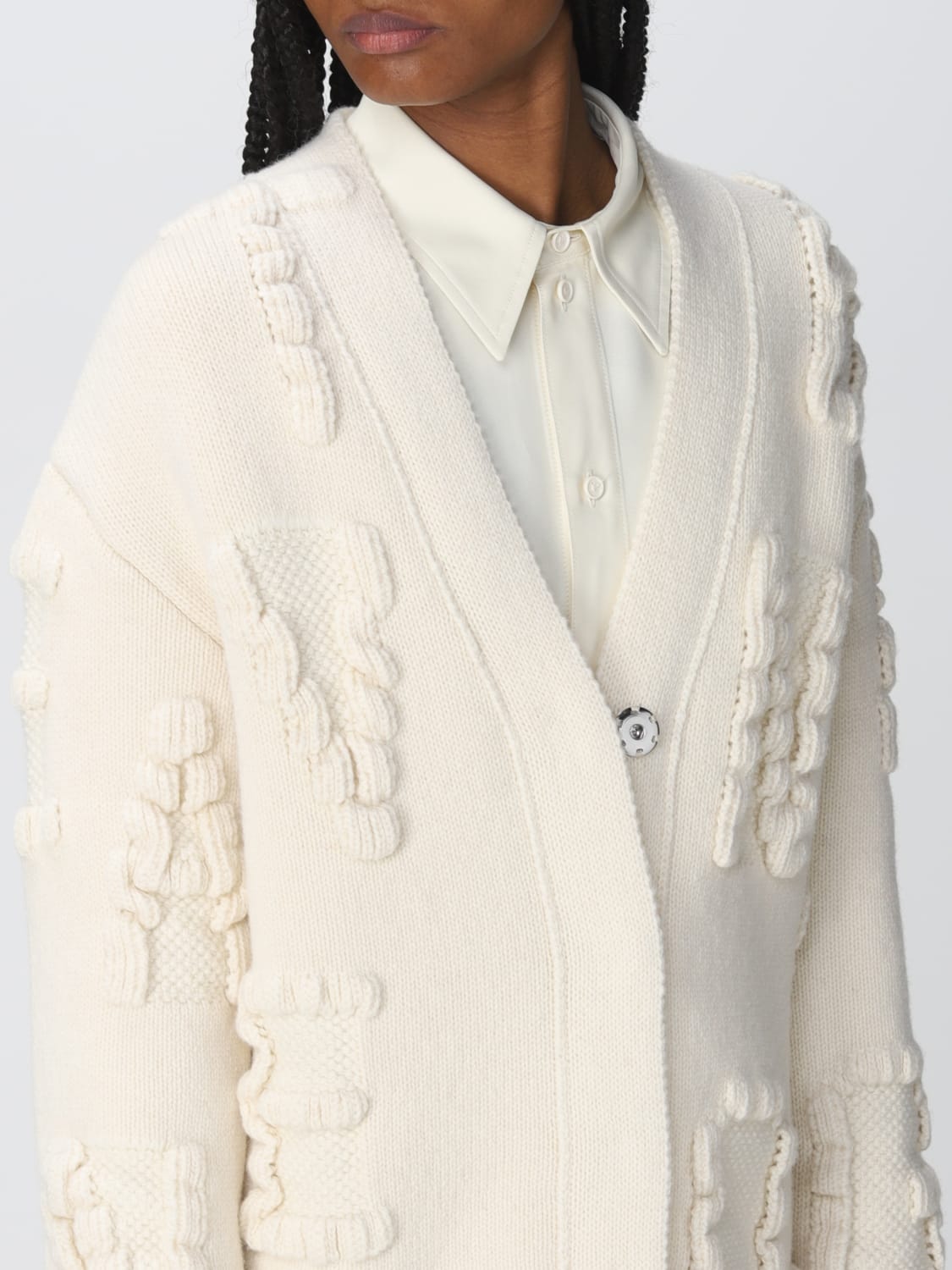 BOTTEGA VENETA CARDIGAN: Bottega Veneta wool cardigan, Yellow Cream - Img 5