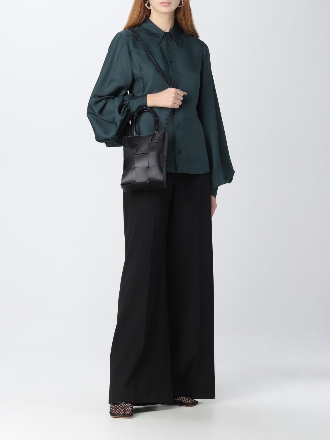 BOTTEGA VENETA SHIRT: Bottega Veneta silk shirt, Ink - Img 2