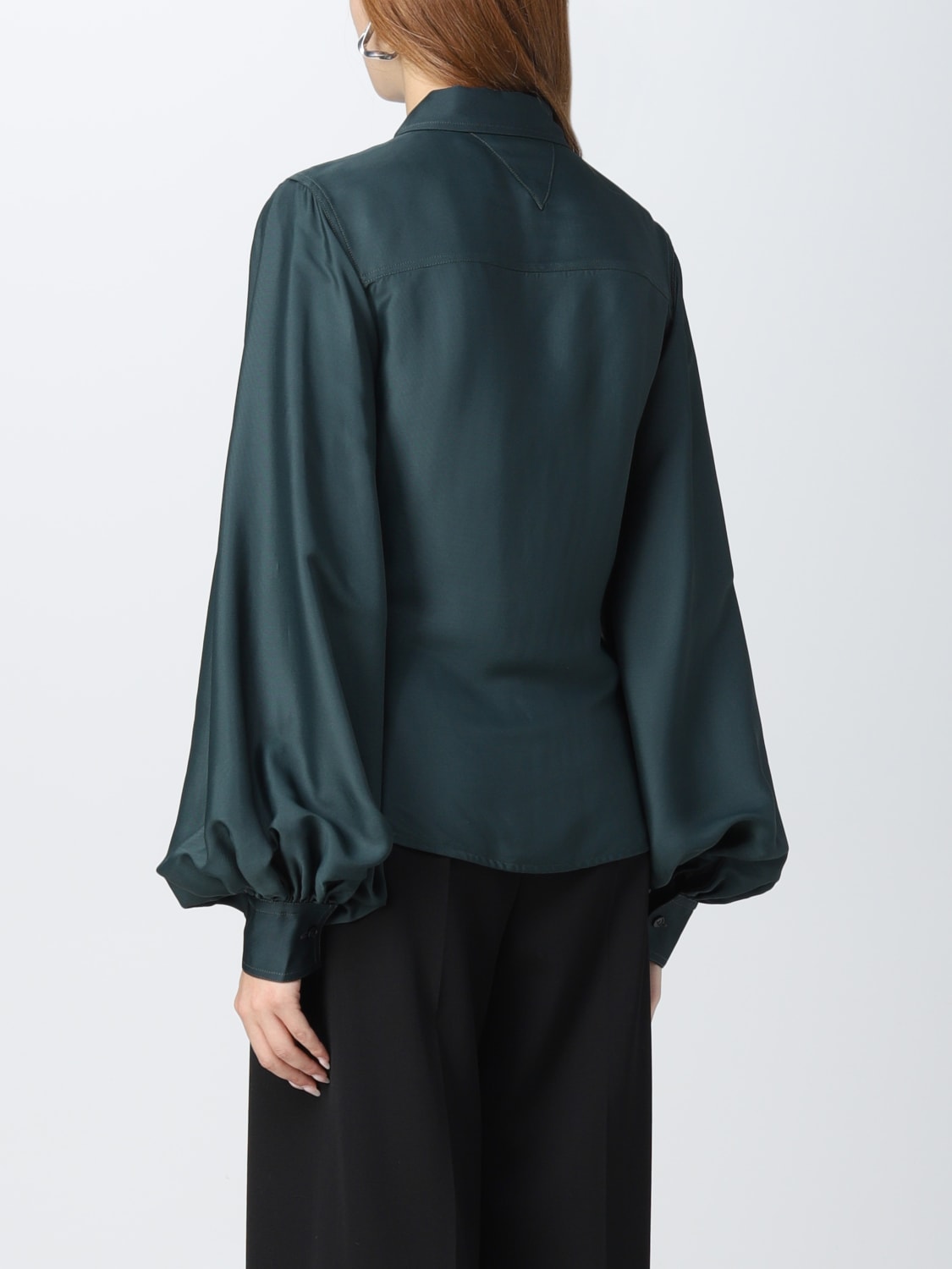 BOTTEGA VENETA SHIRT: Bottega Veneta silk shirt, Ink - Img 3