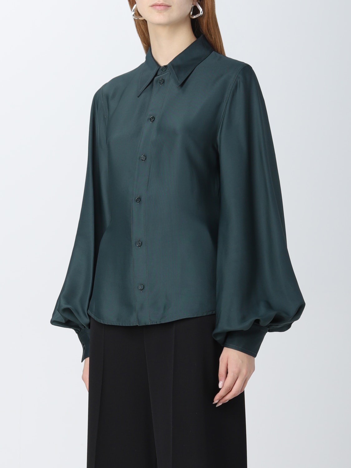 BOTTEGA VENETA SHIRT: Bottega Veneta silk shirt, Ink - Img 4