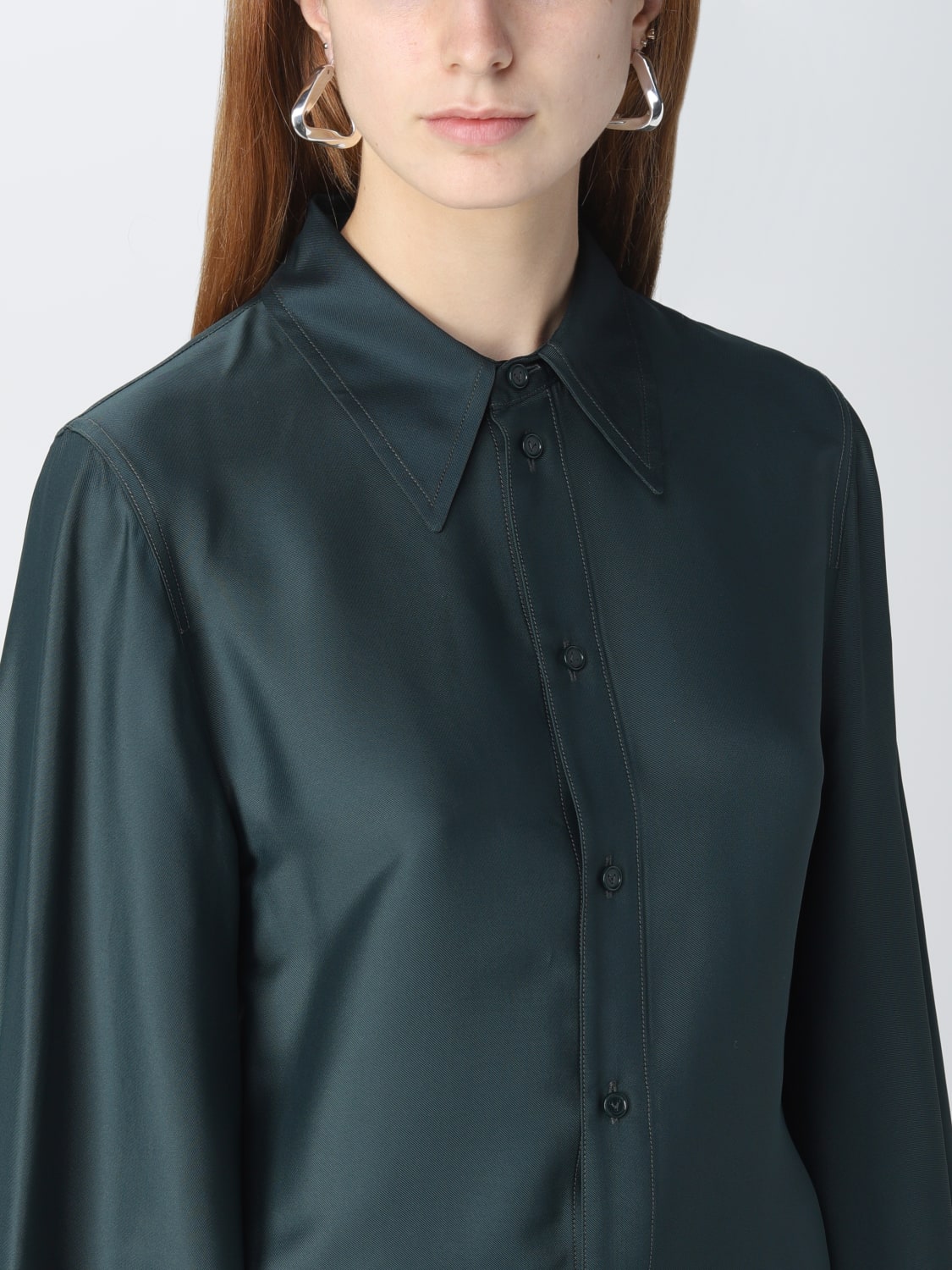 BOTTEGA VENETA SHIRT: Bottega Veneta silk shirt, Ink - Img 5