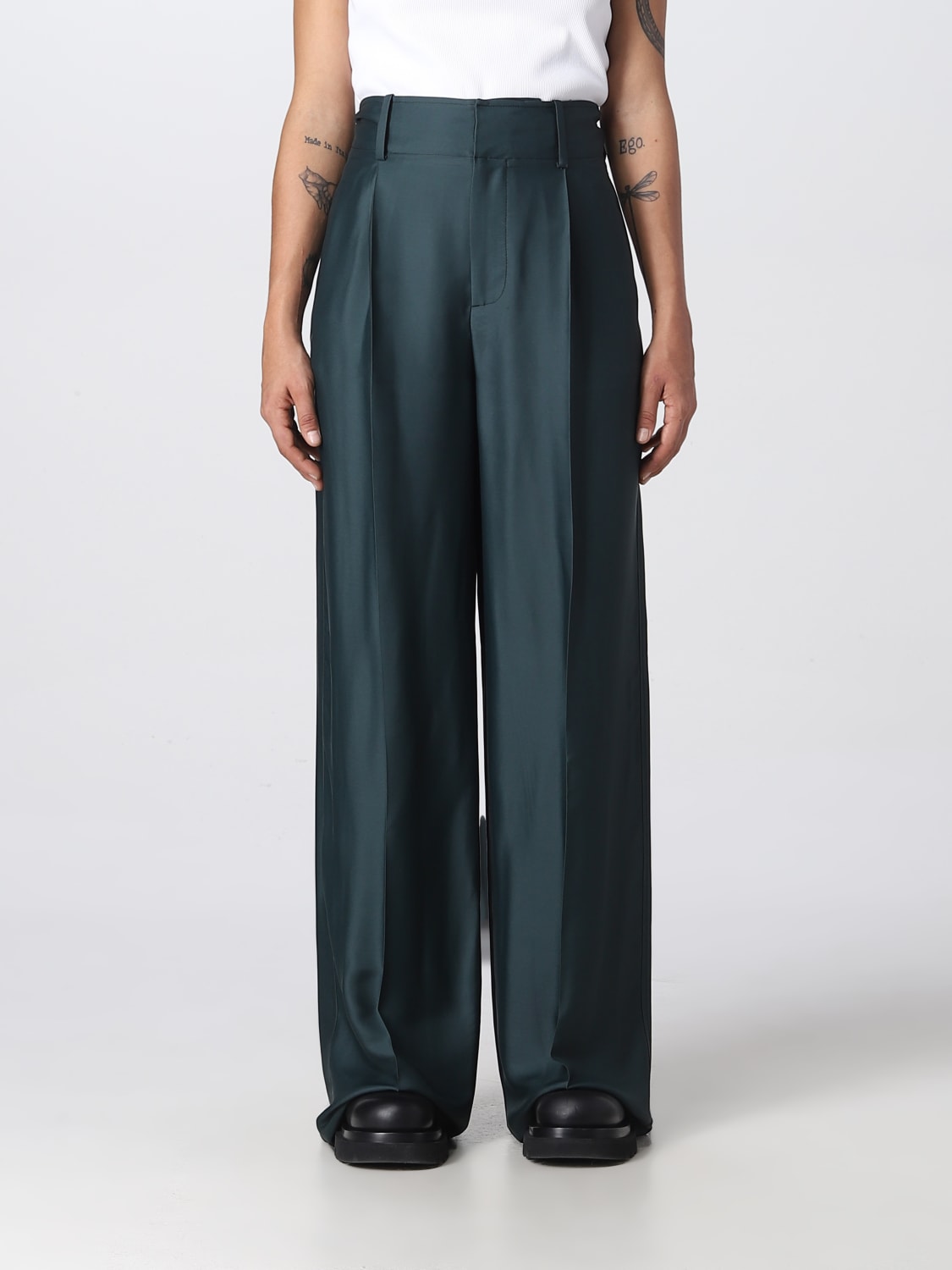 BOTTEGA VENETA HOSE: Bottega Veneta Damen Hose, Flaschengrün - Img 1