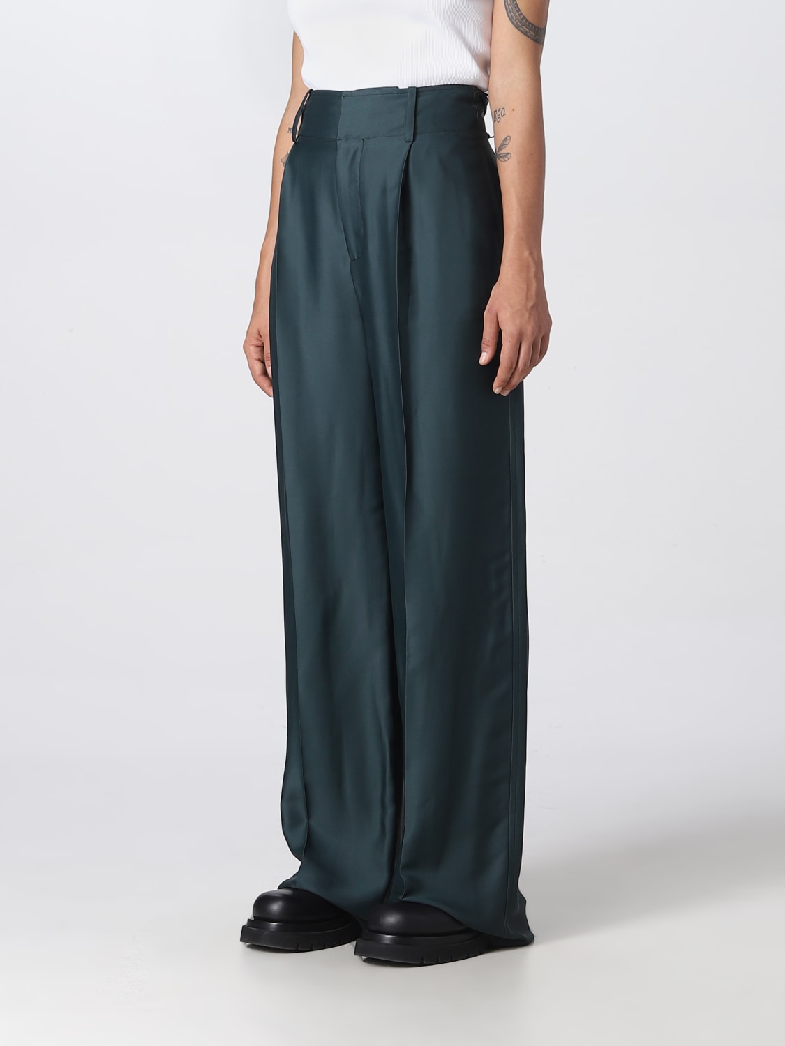 BOTTEGA VENETA HOSE: Bottega Veneta Damen Hose, Flaschengrün - Img 4