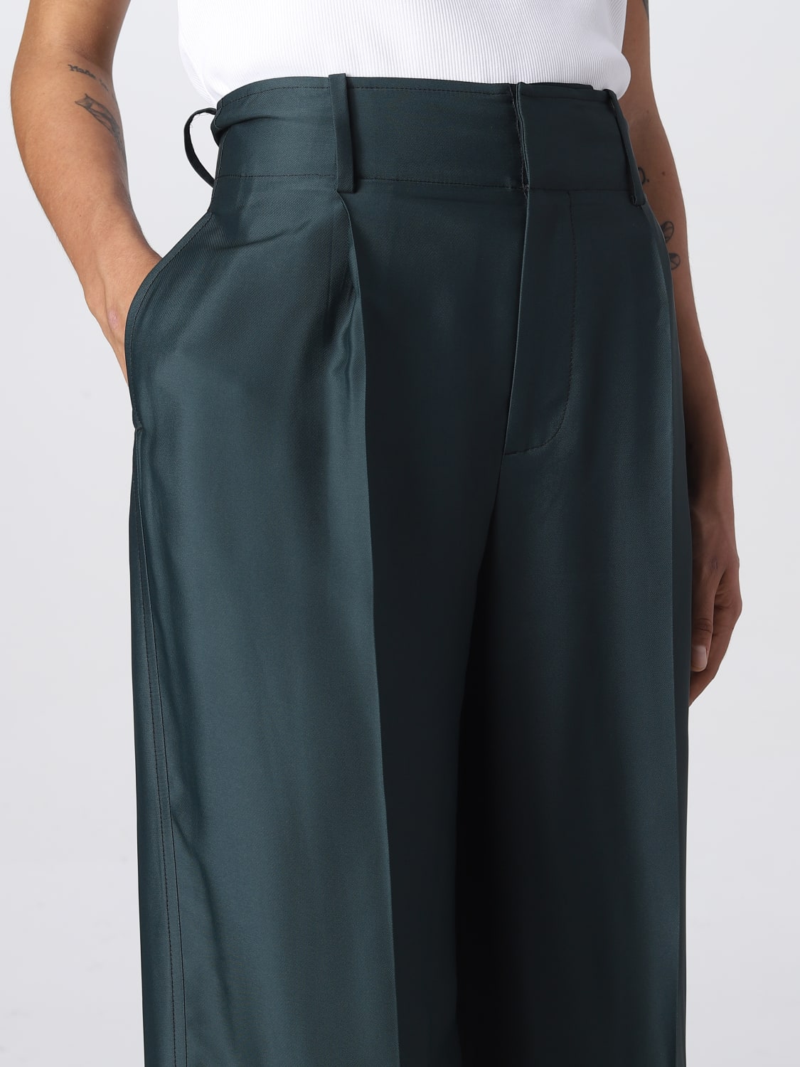 BOTTEGA VENETA HOSE: Bottega Veneta Damen Hose, Flaschengrün - Img 5