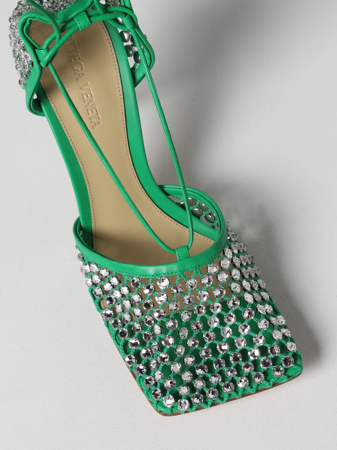 BOTTEGA VENETA SANDALES À TALONS: Chaussures femme Bottega Veneta, Vert - Img 4