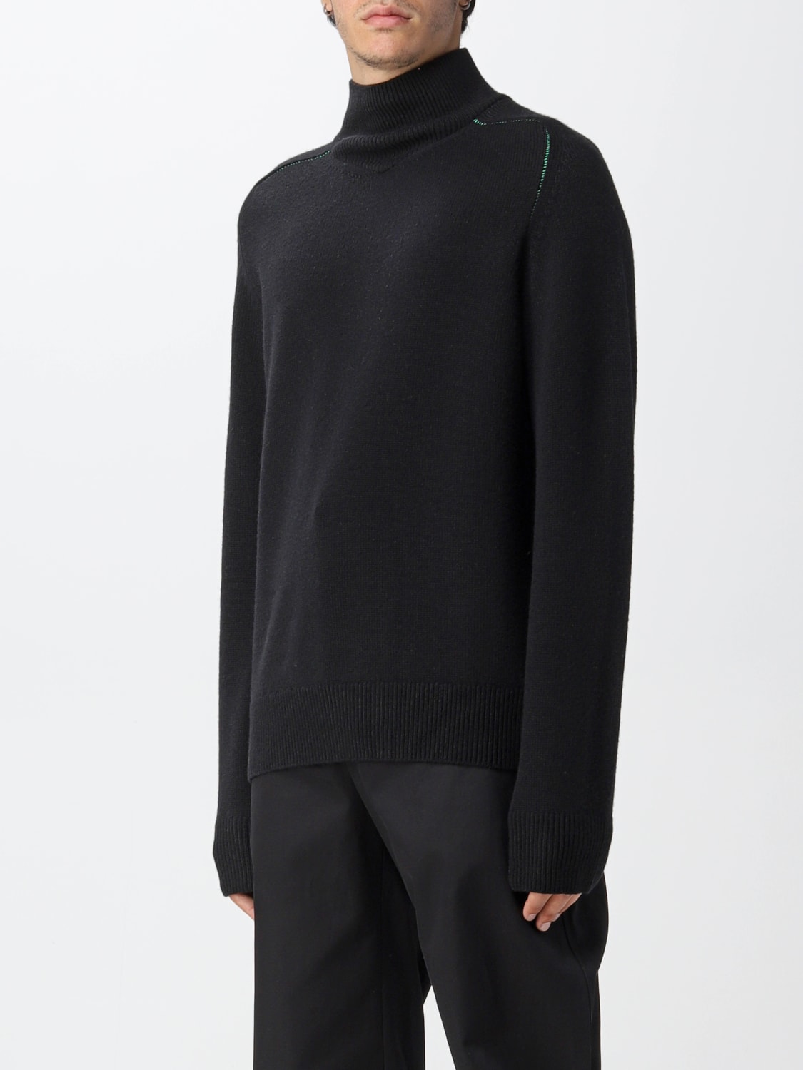 BOTTEGA VENETA SWEATER: Bottega Veneta basic high-neck sweater, Black - Img 4