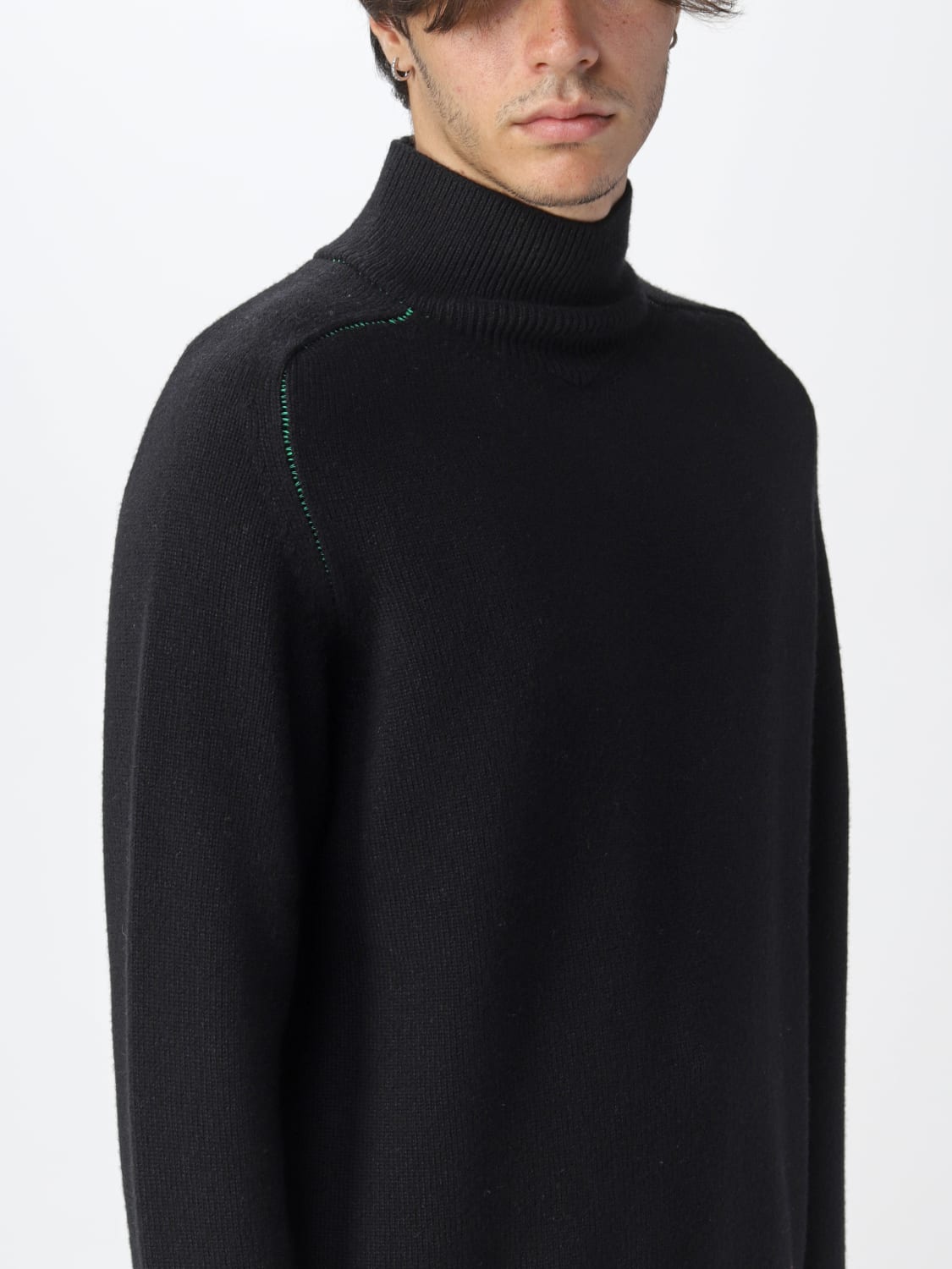 BOTTEGA VENETA SWEATER: Bottega Veneta basic high-neck sweater, Black - Img 5