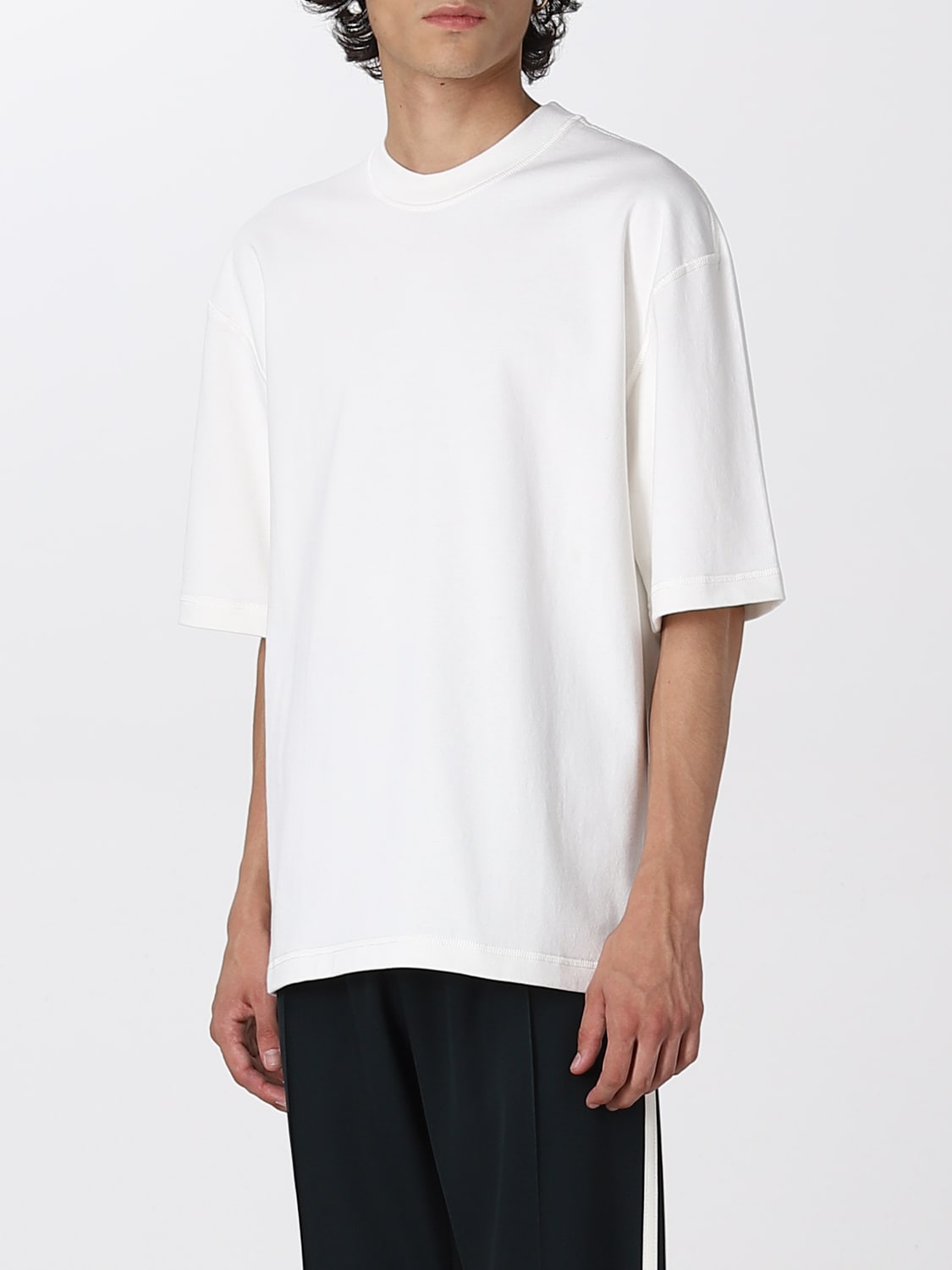 BOTTEGA VENETA T-SHIRT: Bottega Veneta basic t-shirt, Yellow Cream - Img 4