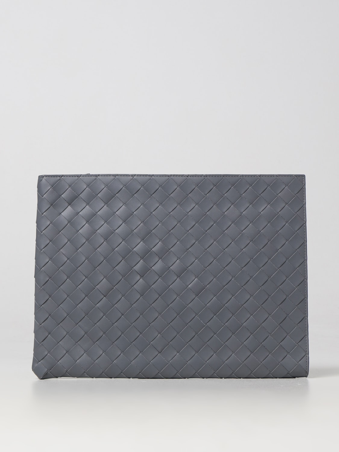 BOTTEGA VENETA BRIEFCASE: Bottega Veneta woven leather document holder, Grey - Img 1