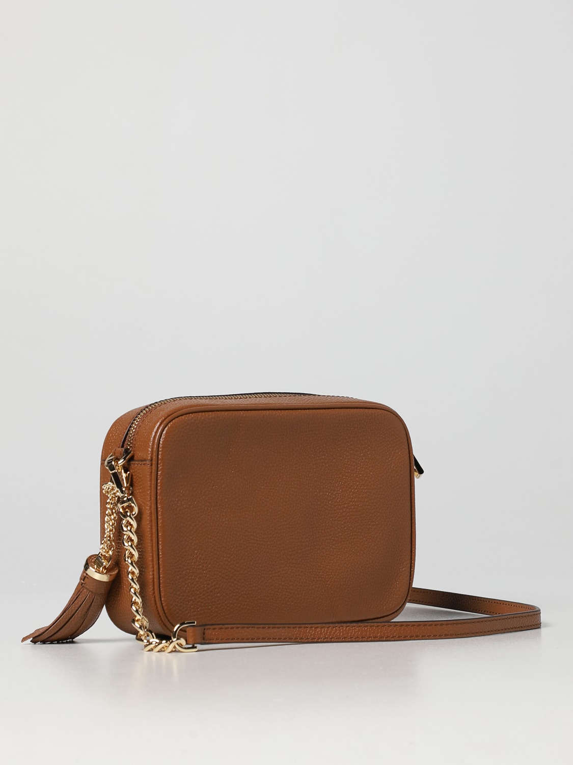 MICHAEL KORS BORSA MINI: Borsa Ginny Michael Kors in pelle a grana , Marrone - Img 2