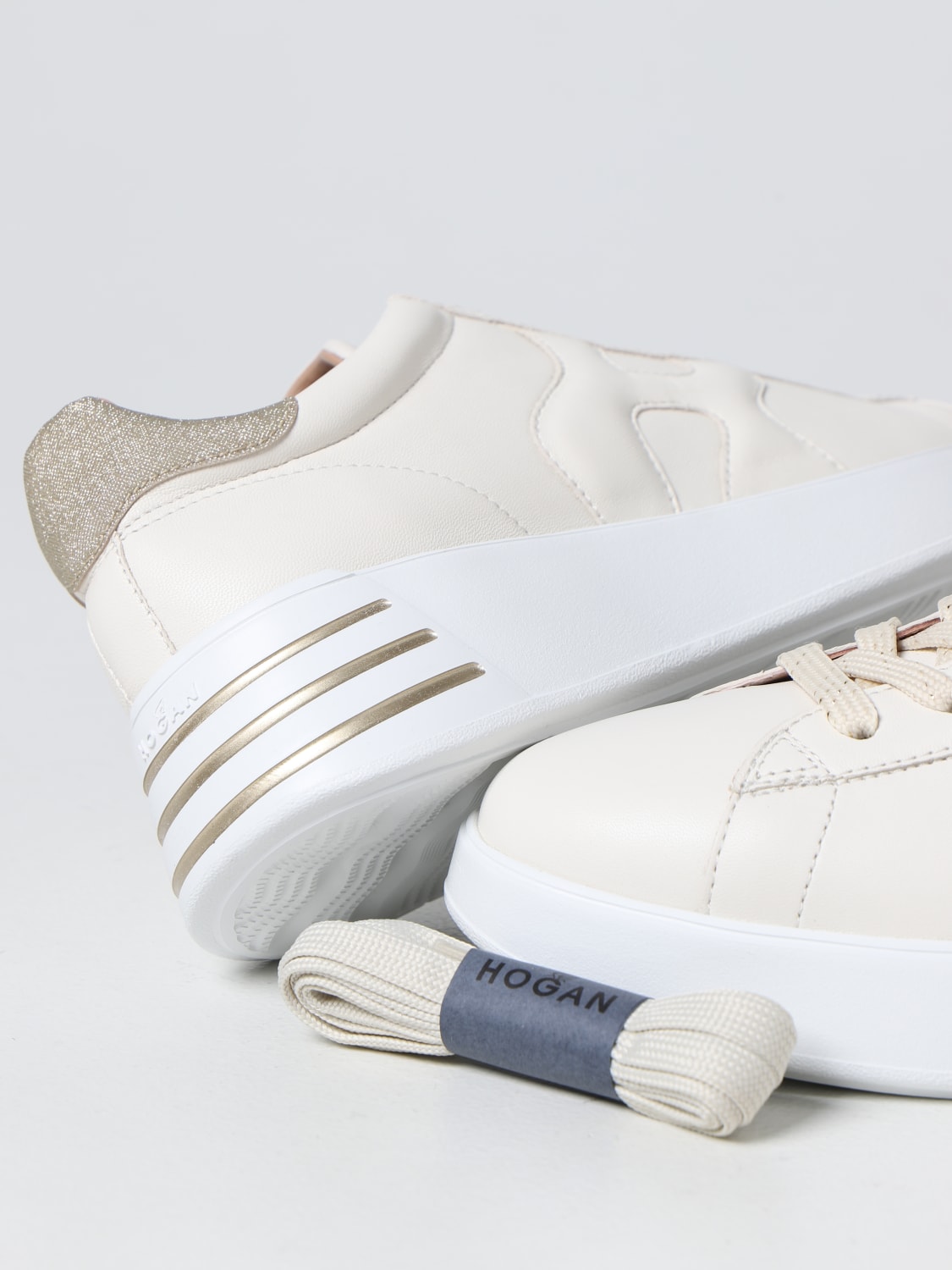 HOGAN SNEAKERS: Shoes women Hogan, Beige - Img 4