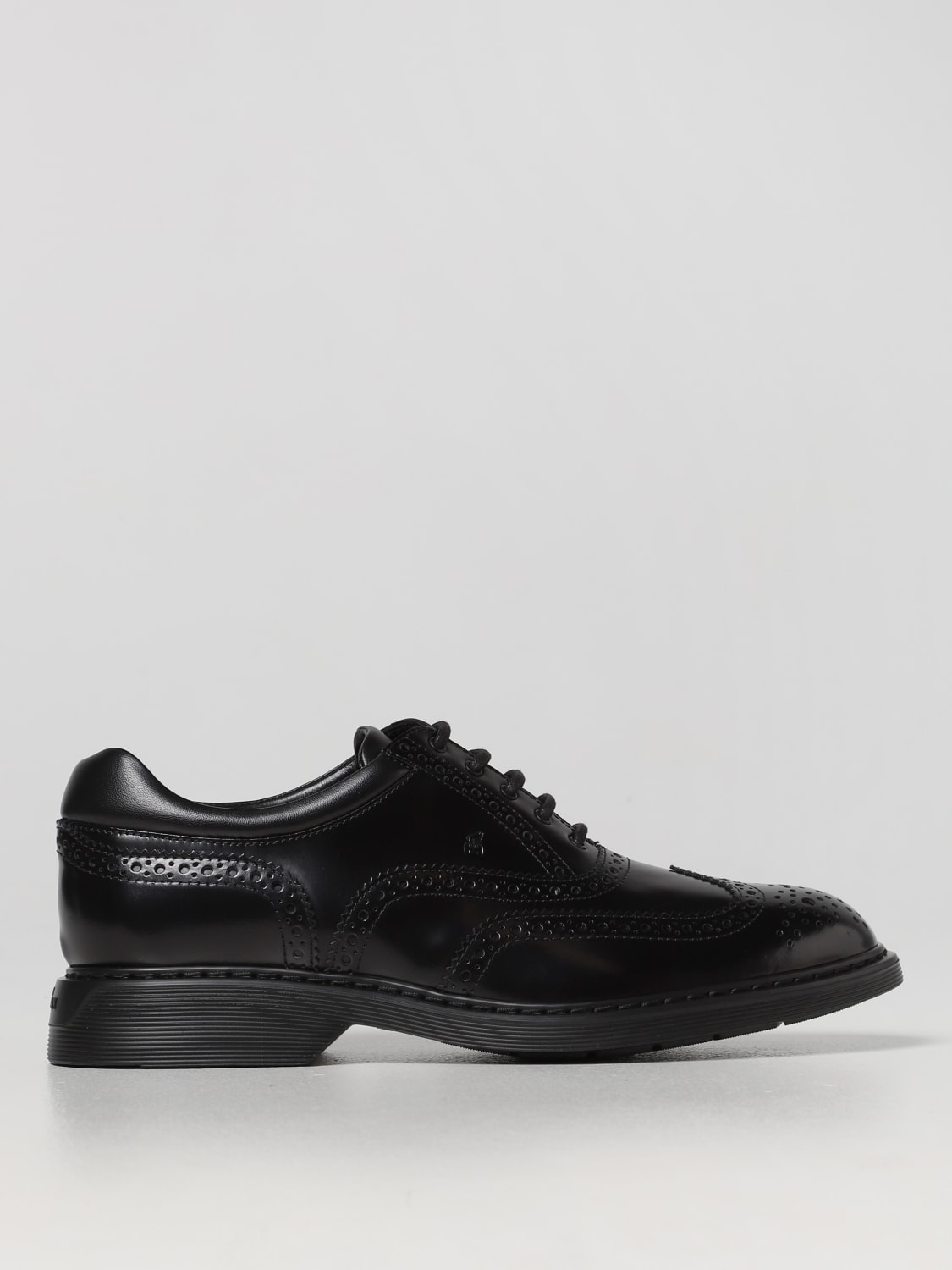 Hogan Outlet Oxford H576 in pelle spazzolata Nero Scarpe Stringate Hogan HXM5760DU40QFY online su GIGLIO.COM