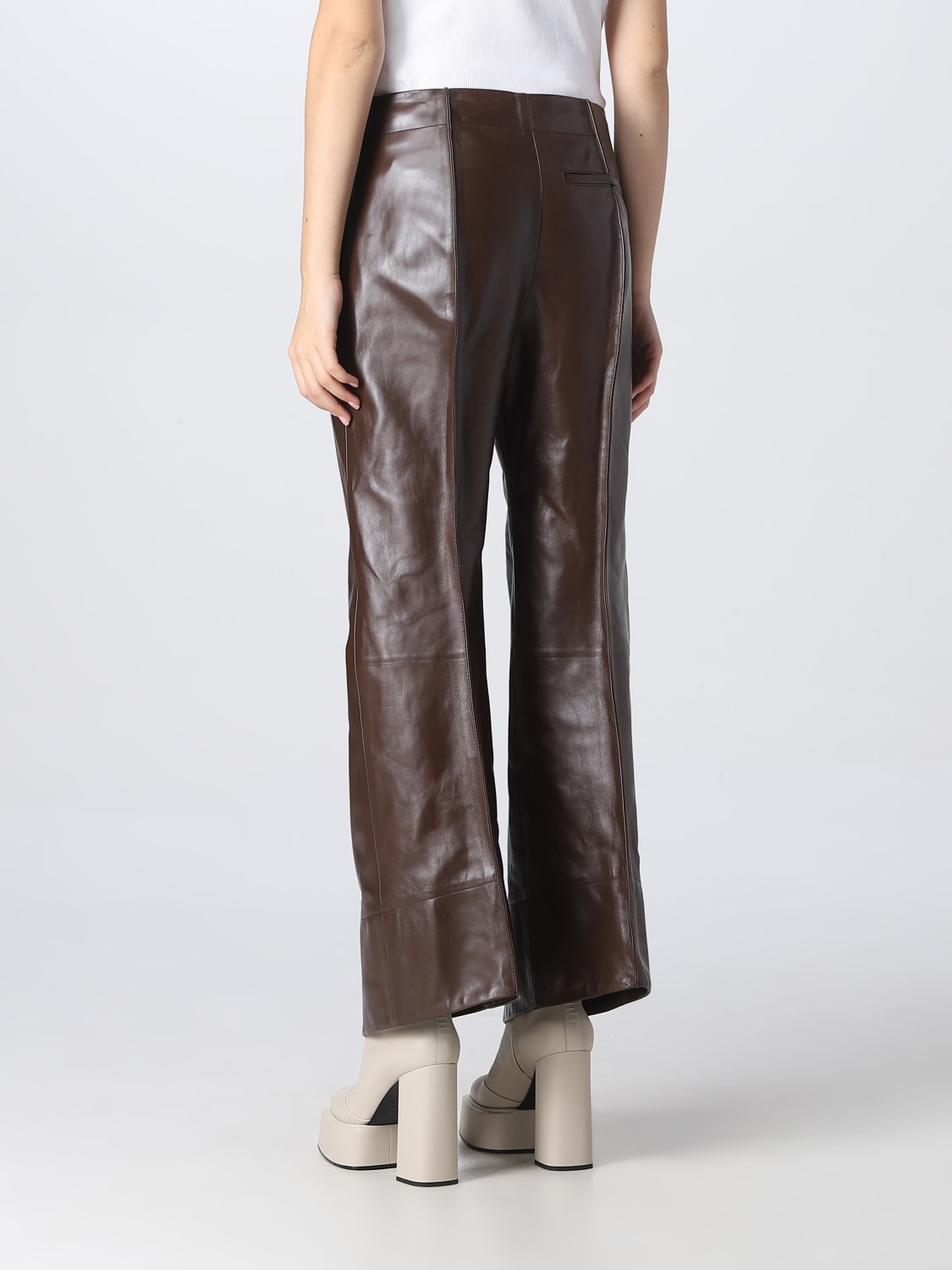 BOTTEGA VENETA PANTALON: Pantalon femme Bottega Veneta, Marron - Img 3