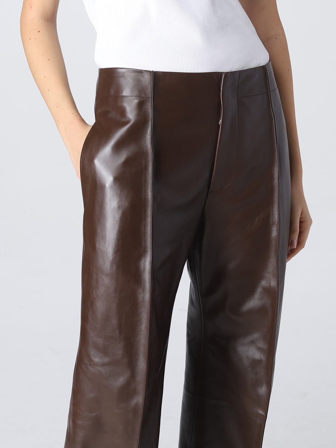 BOTTEGA VENETA PANTALON: Pantalon femme Bottega Veneta, Marron - Img 5