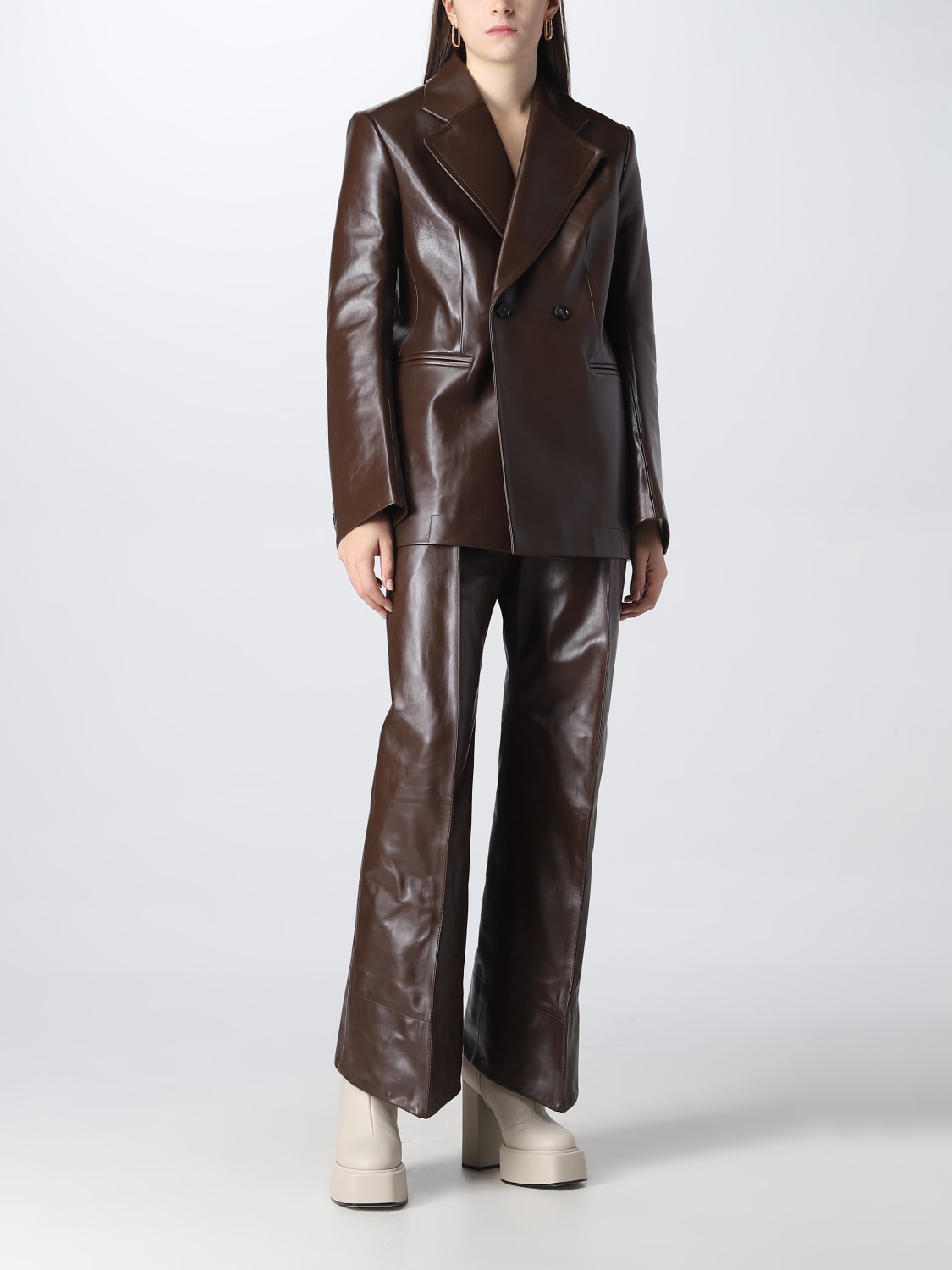 BOTTEGA VENETA PANTALON: Pantalon femme Bottega Veneta, Marron - Img 6