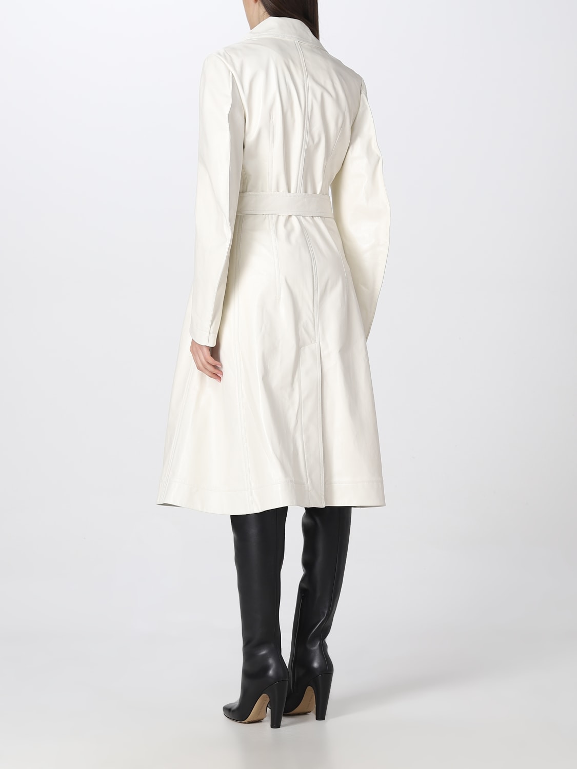 BOTTEGA VENETA 大衣: 大衣 女士 Bottega Veneta, 白色 - Img 3