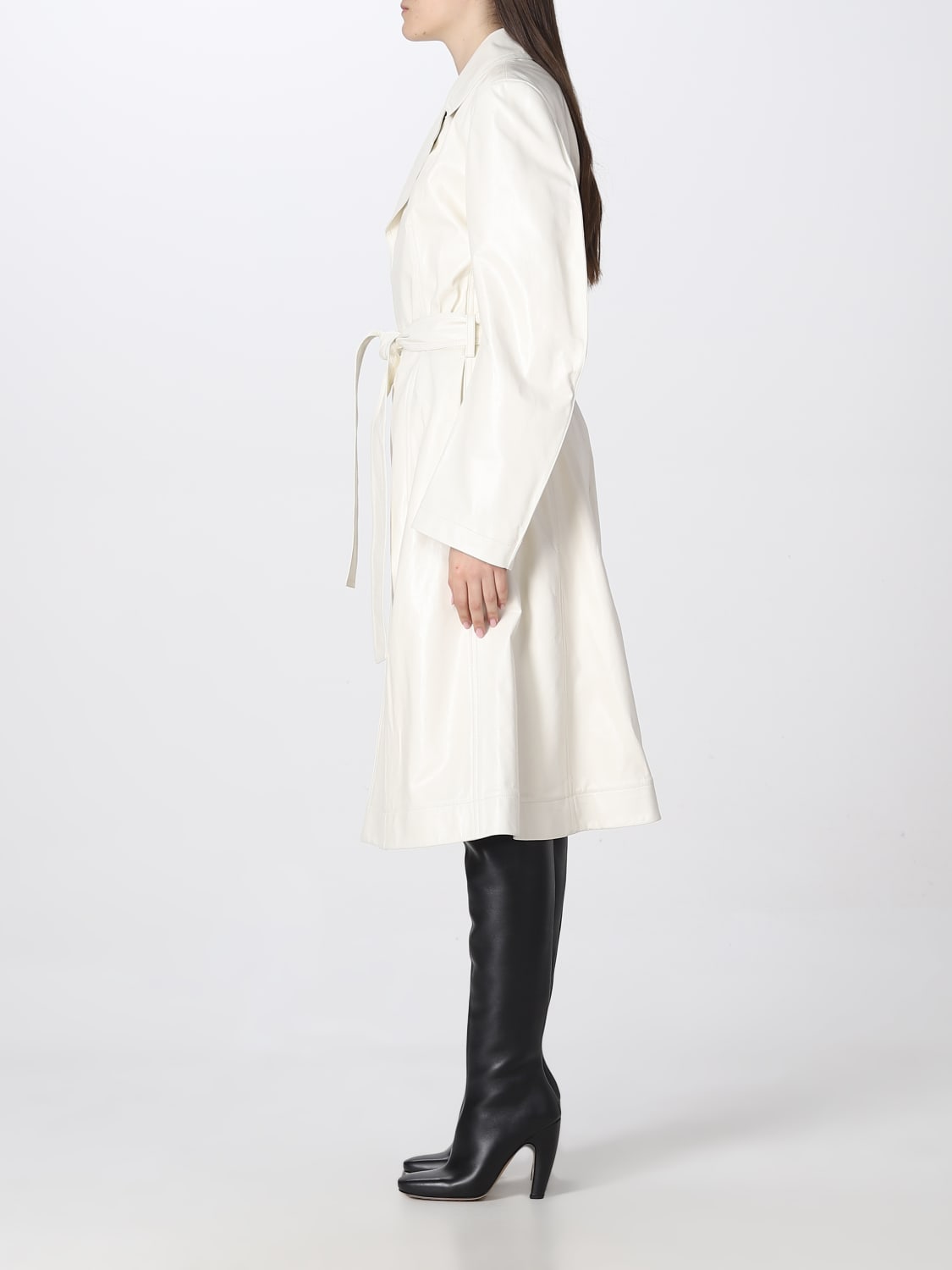 BOTTEGA VENETA 大衣: 大衣 女士 Bottega Veneta, 白色 - Img 6