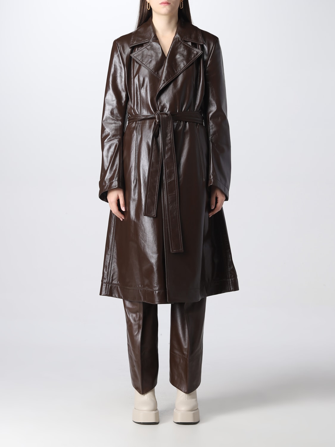 BOTTEGA VENETA COAT: Coat women Bottega Veneta, Brown - Img 1